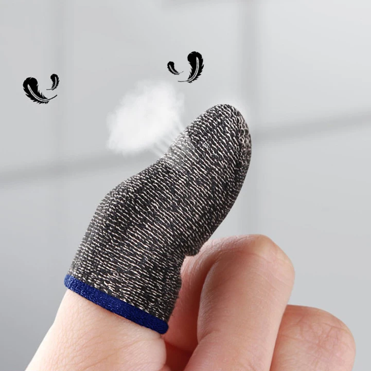 Hot Selling Gaming Carbon Fiber Finger Sleeve Touch Screen Professional Breathable Sweat-proof Finger Sleeve for Gaming