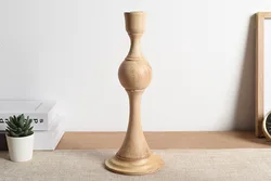 Custom Creative Candle Ornaments Wooden Relief Candlestick Crafts Ornaments Exquisite Solid Wooden Candlestick