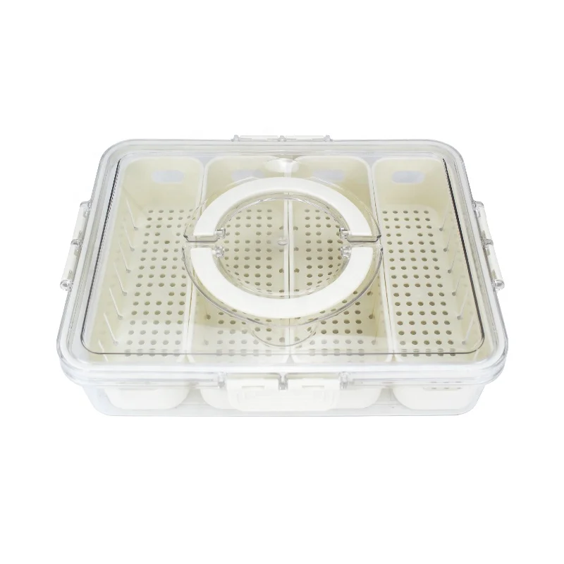 Classic Plastic Divided Storage Container Box for Kitchen Seasoning Sealed Packaging for Food Spices for Camping and Home Use