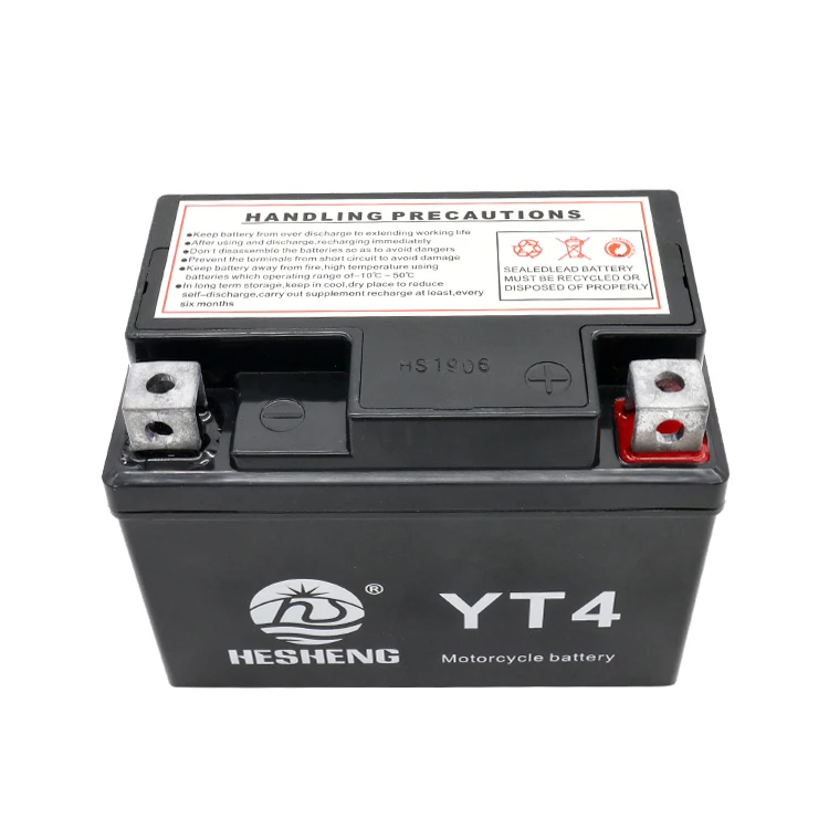 Custom YT4 battery sealed rechargeable lead acid battery for motorcycle and scooter