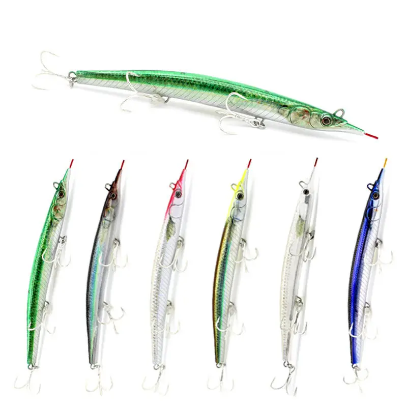 182mm 54g 6 colors Artificial Hard Pencil Lure Sinking Fishing Bait ABS Plastic Swimbait For Fishing Activity Support color