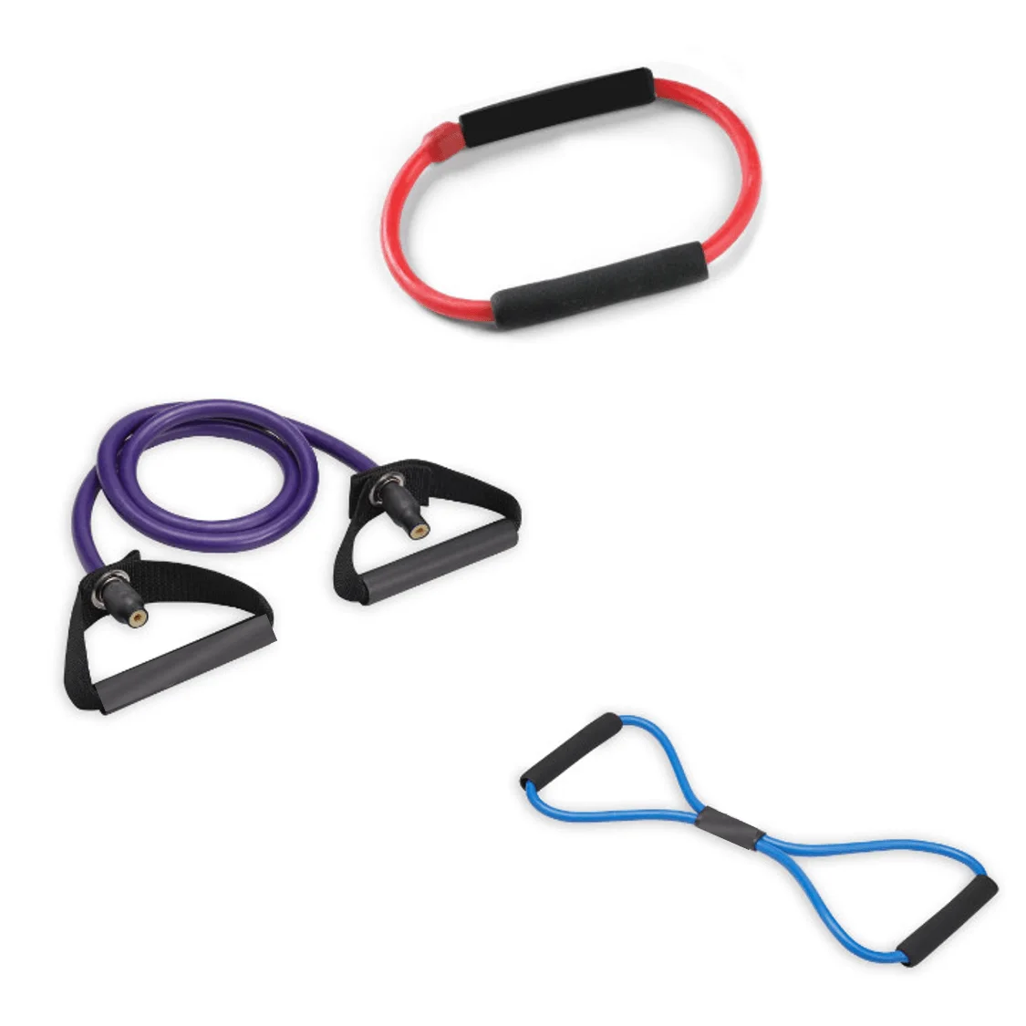 2024 Home Gym Fitness Accessories High Elastic Power Figure 8 Bands Latex Ring Resistance Tubing Toning Tubes Exercise Fitness