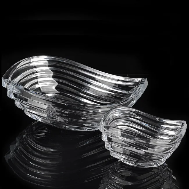 Green Fruit Snack Wholesale Large Big Small Glass Dessert Plate Bowls Set For Kitchen