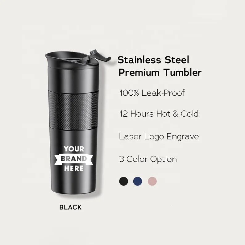 Custom Corporate Stainless Mug Power Banks Charging Cord Pen Company Client Thanks Gift Box Employee Thanks Teammate Gift Set