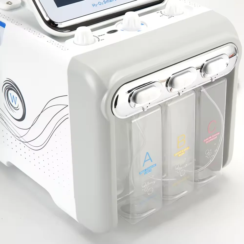 Newest Face Cleaning Vacuum Salon Essential Care Water Jet Peel Hydro Hydra 6 In 1 Hydrogen Oxygen Facial Beauty Machine