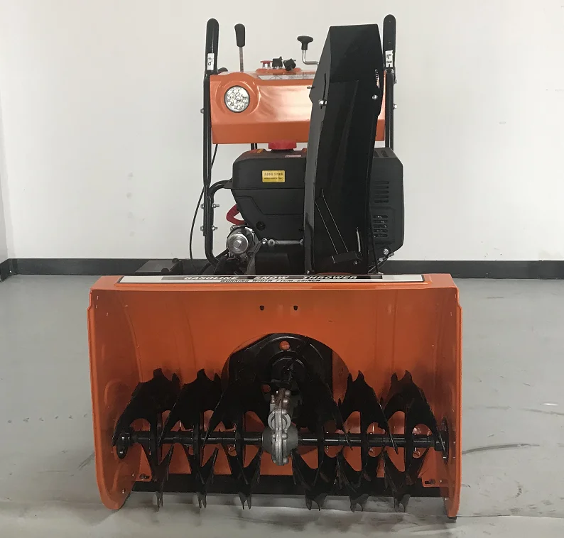 hand push gasoline snow move machine