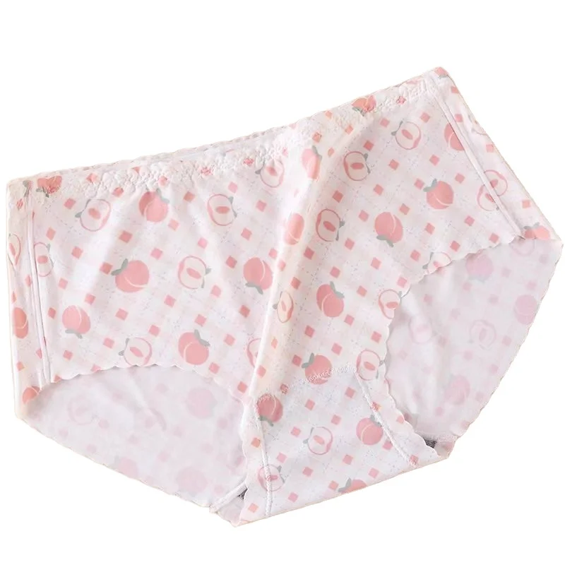 Wholesale Custom 2024 New Light Breathable Temptation Cotton Ladies Gym Printed Panties Young Girl Floral Printing underwear