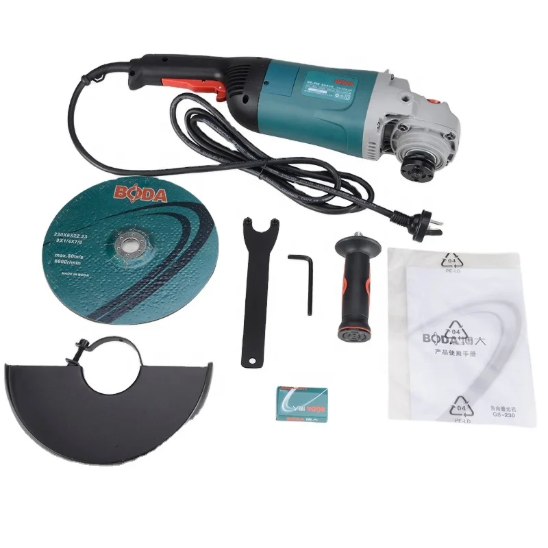 Boda G8-230 high power 2500W professional power tools 230mm industrial electric angle grinder