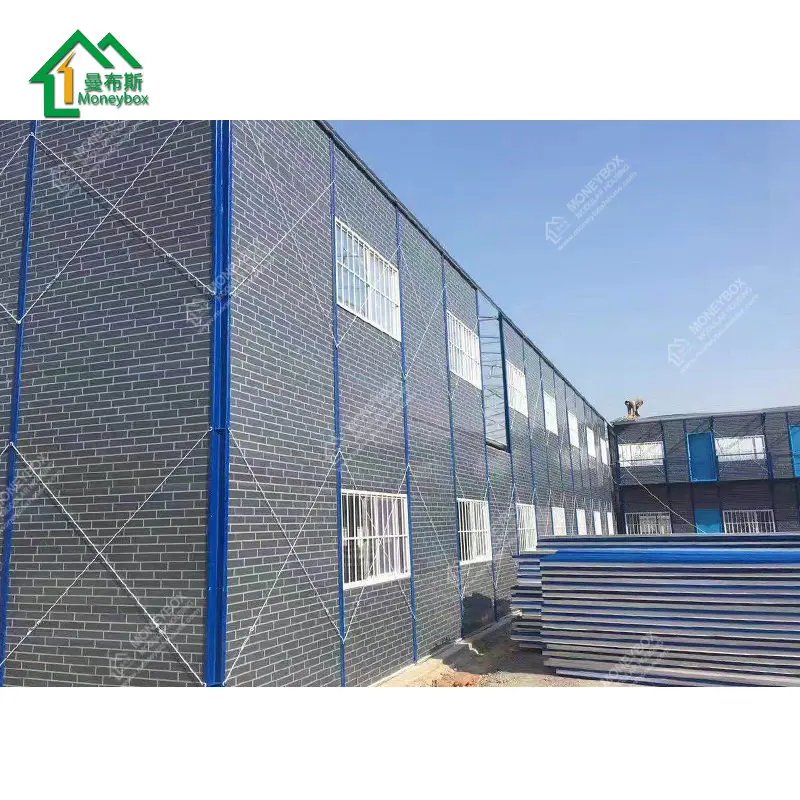 Quality Guarantee 1-3 Floors Homes Temporary Hostel Prefab Sandwich Panel Steel Frame K-Type Prefabricated Houses