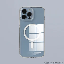 YuanQi Custom Design Anti Drop TPU Clear Mobile Cover Magnetism Shockproof Transparent Phone Case for iPhone 12 13 Pro Max mini