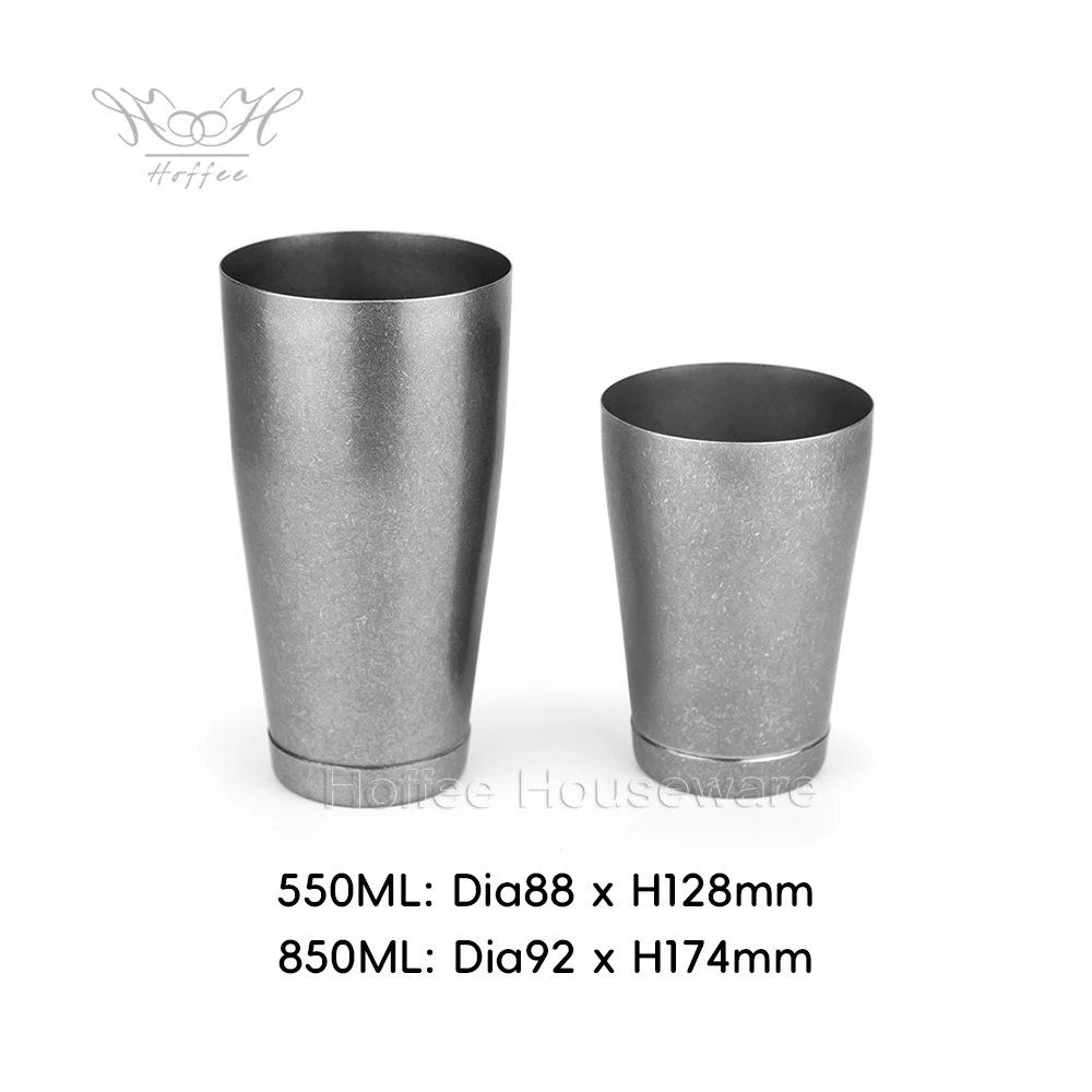 28oz + 18oz (850+550ml) Boston Cocktail Shaker Bar Set Koriko Weighted Tin-on-Tin Shaking Tins Stainless Steel Shaker Kit