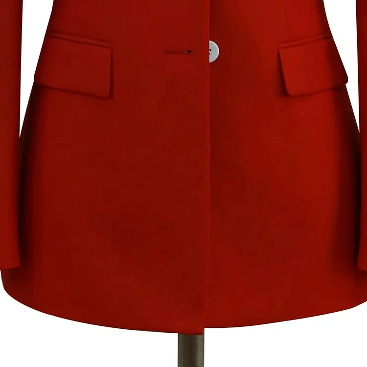 Fashion 1 piece MTM service wool slim long thick latest design ladies women blazer for office lady