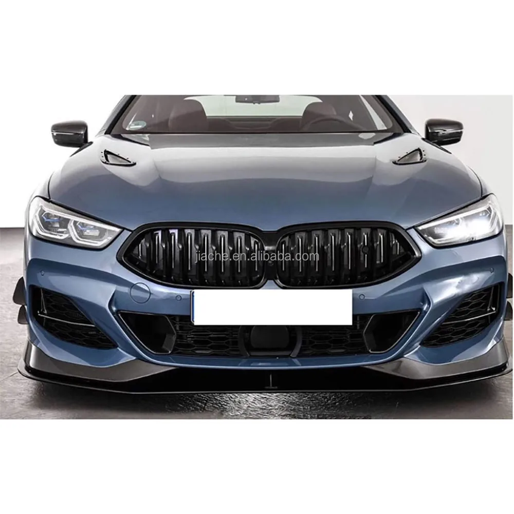 Carbon Fiber Front Bumper Lip Spoiler With Front Bumper Lip Splitters Apron for BMW 8 Series G14 G15 G16 M Sport 2019-2022 FRP