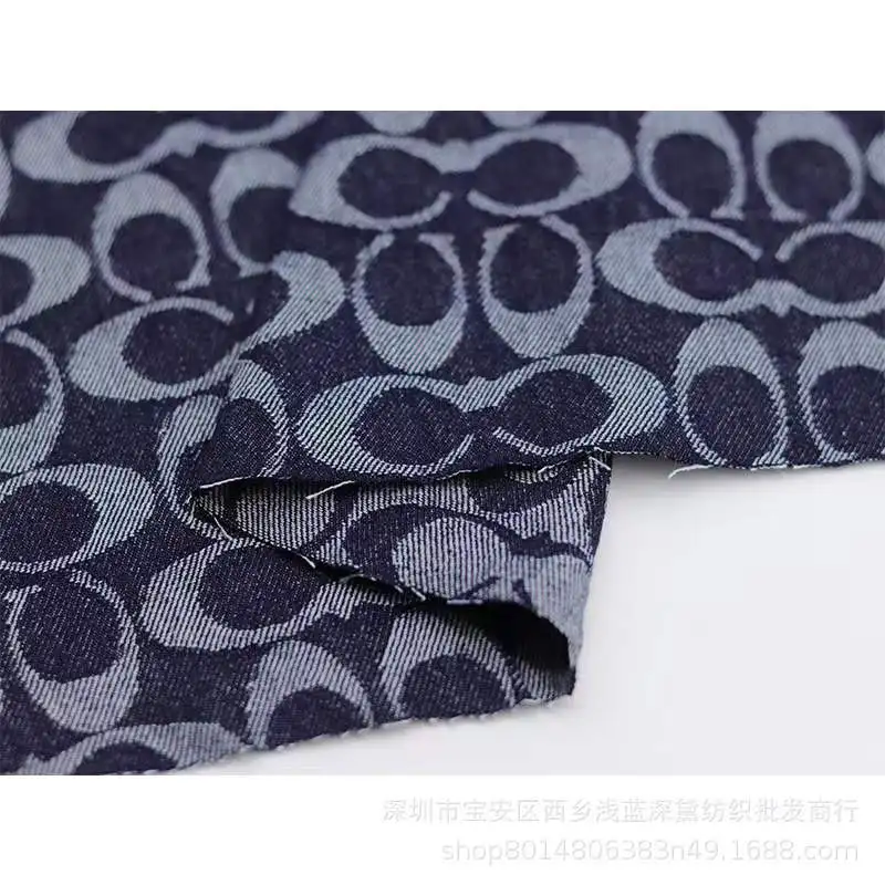 European style luxury brand yarn dyed floral G+ print jacquard brocade fabric for bags and shoes