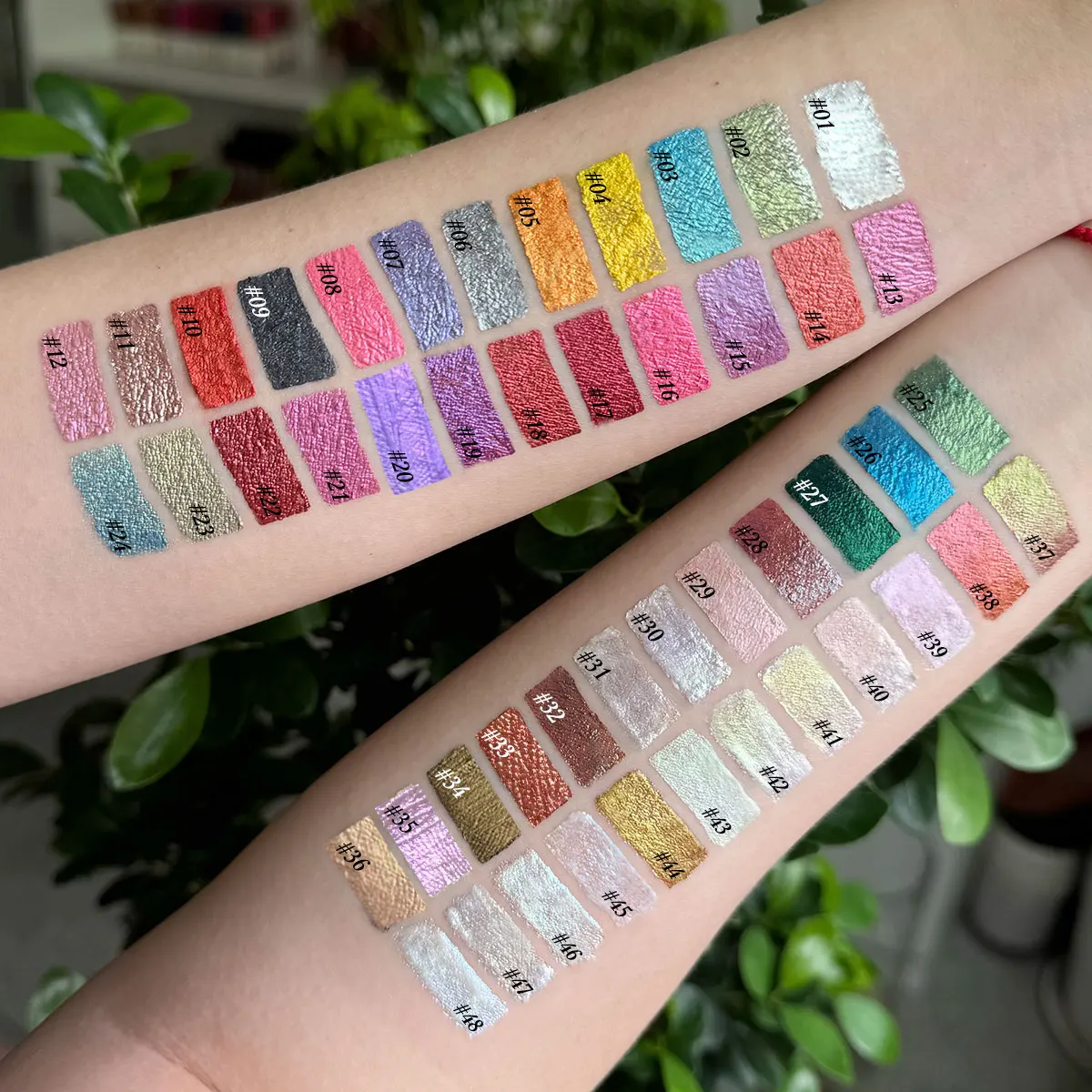 Custom logo makeup cream eye shadow long lasting waterproof high pigment shimmer glitter metallic eyeshadow