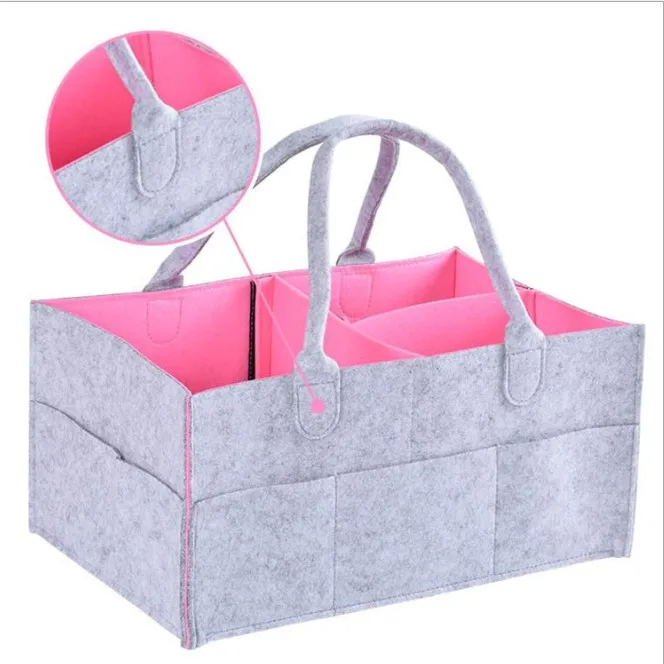 Войлочные пеленки Caddy Организатор Детские коляски вытирают сумка Детская складское серого цвета