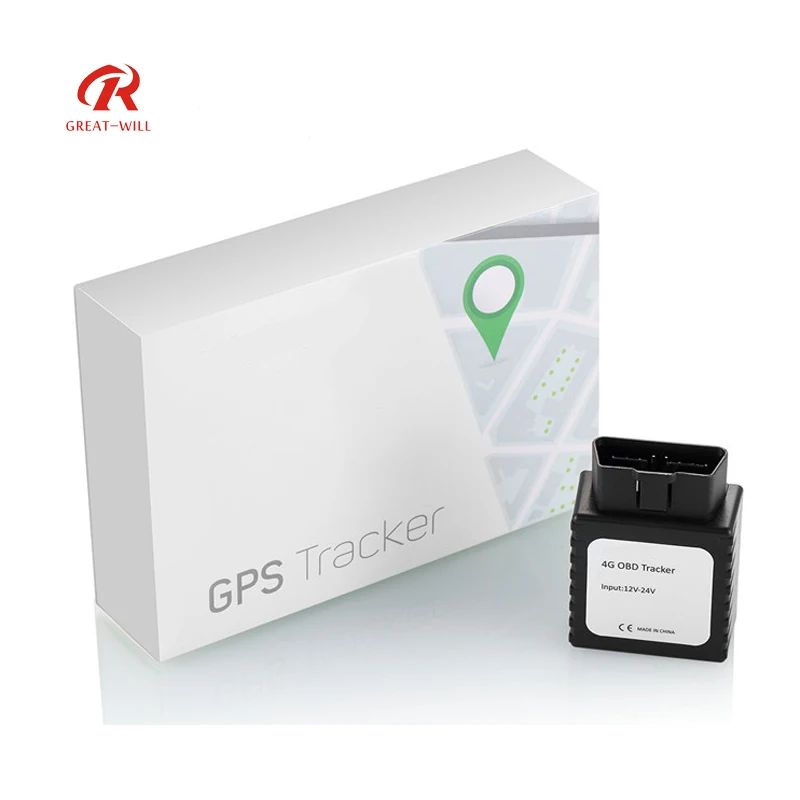  Стандартный разъем Great Will OBD II 4G GPS-трекер для автомобиля система отслеживания устройств с голосовым