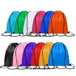 BSCI certificate custom logo 210D polyester outdoor sports hiking drawstring backpack bag