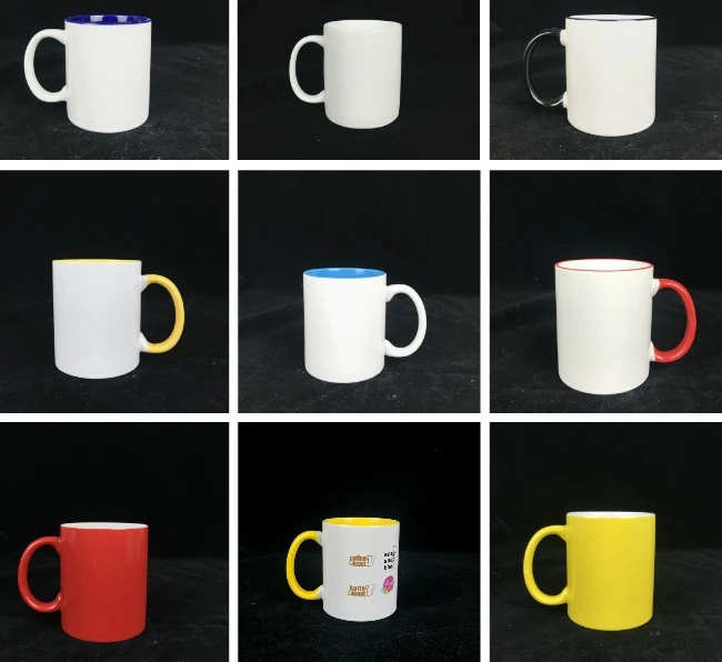 Пользовательский логотип 11 унций Tazas Para сублимная Белая пустая чашка для чая кофе Рождественская керамическая кружка