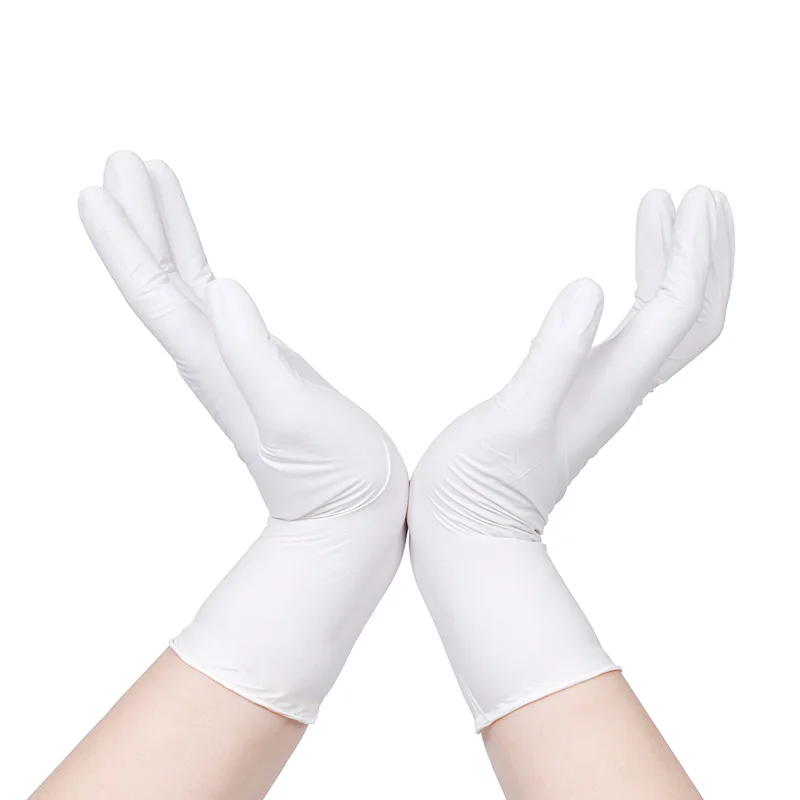 Titanfine Special hot selling professional food processing white disposable nitrile examination gloves