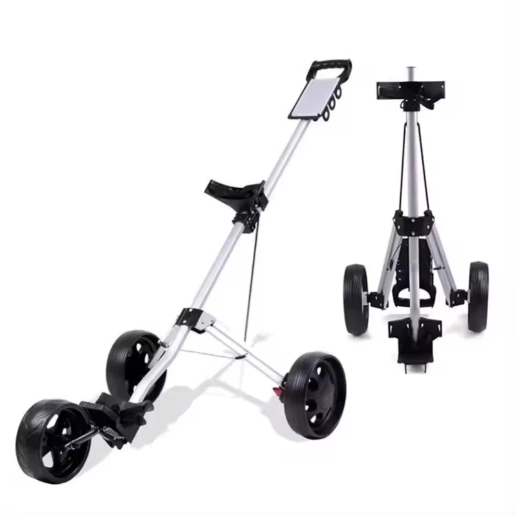 Foldable Golf Bag Trolley With Three Wheels