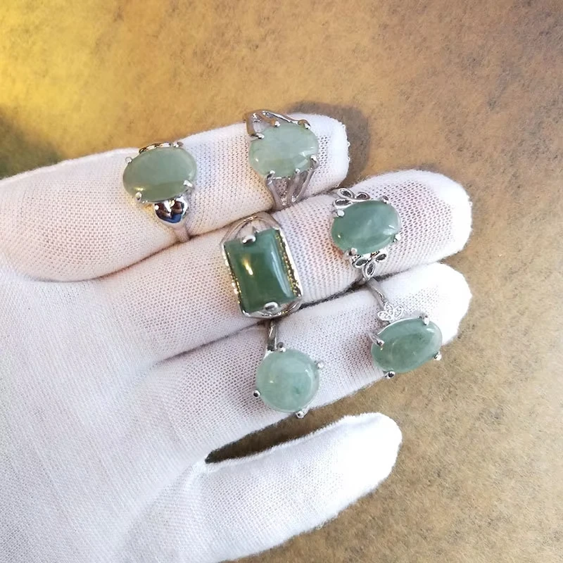Natural Crystal Stone Factory Wholesale Natural Stone Rose quartz Tiger eye Aventurine Moss Agate Crystal Rings Natural Stone