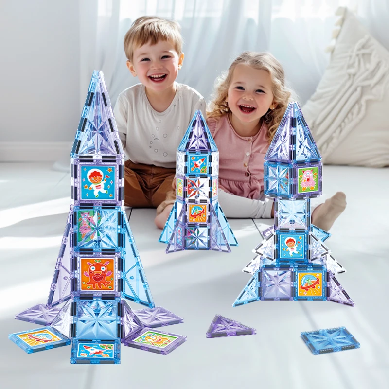 Bulk Purchase Discount Funny Stickers Eco Friendly Flexible Building Toys Magnet Toys Building Block Sets Magic Blocks
