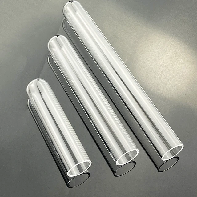 High Purity Quartz Glass Pipe Clear End Open Quartz Test Tube Tubo De Vidrio