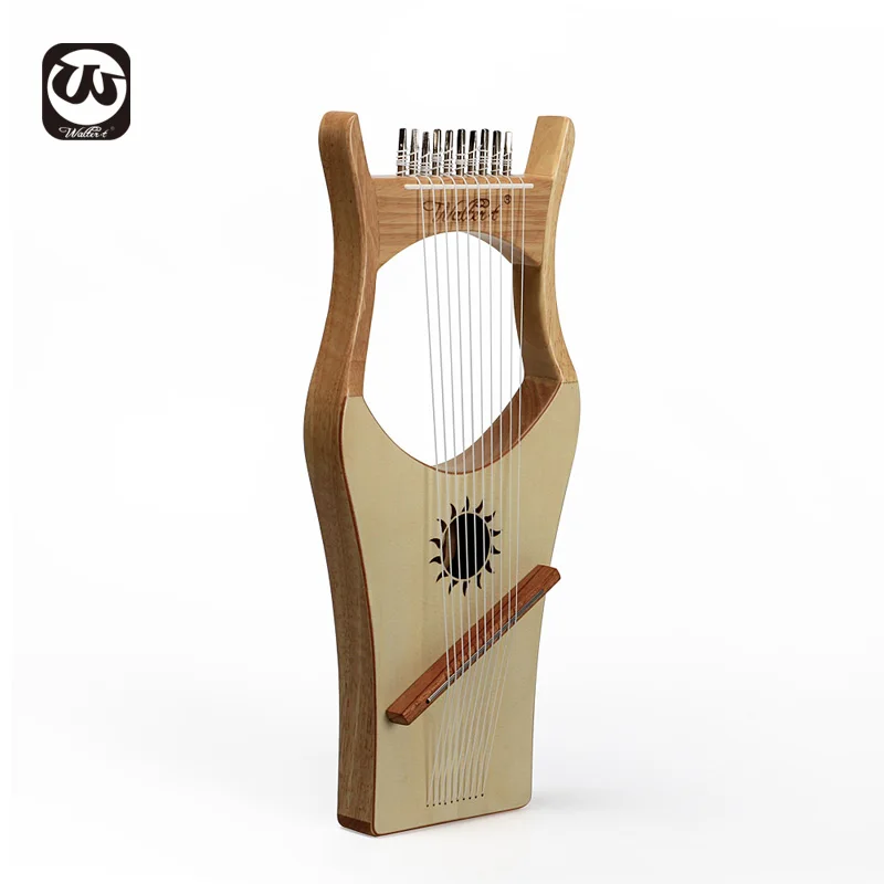 Mini New Lyre Harp 10 Strings Lyre Musical Instrument ,light rubber&spruce wood