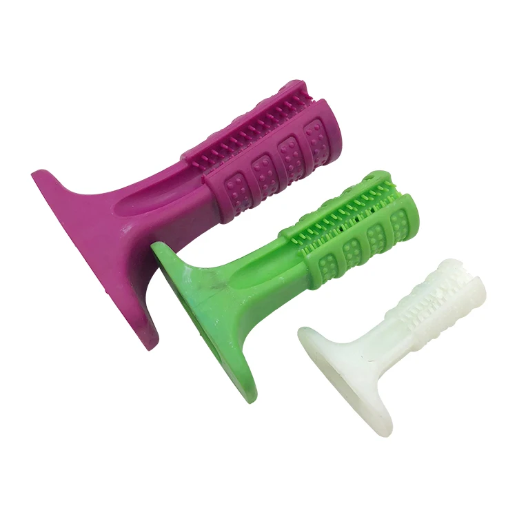 Round shape customized size fun silicone dog teether for indoor and outdoor