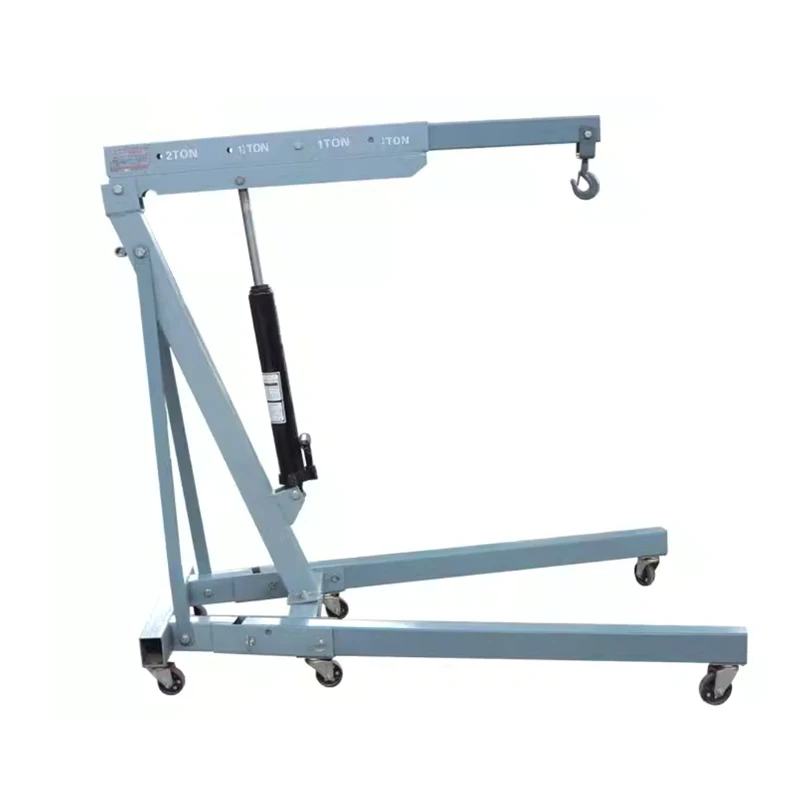 Sanlong fast delivery mobile 2ton 3ton manual hydraulic lifting engine crane for repair car engine