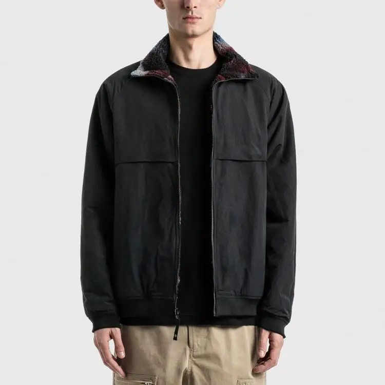 Reversible style mens sherpa fleece jackets customized color and design