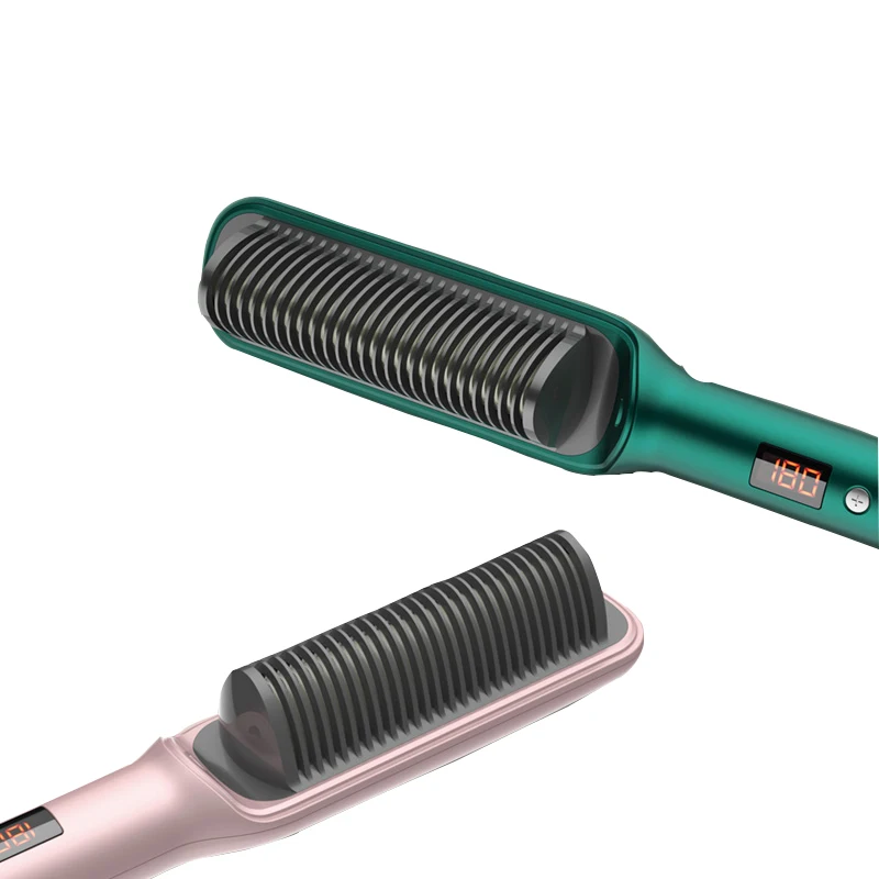 
Profissional Hot Combs Anti-scalding Hair Straightener Brush Ceramic Hair Curler Heated Electric Smart Brush Hair Straightener 