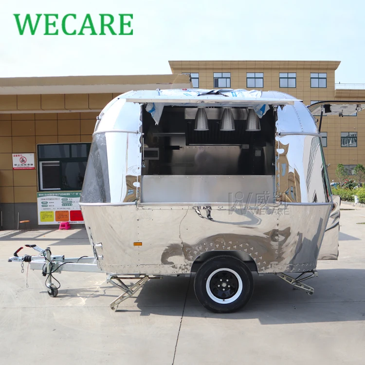 Wecare airstream street mobile restaurant kitchen burger catering coffee trailer pizza food kiosks food caravan food truck car