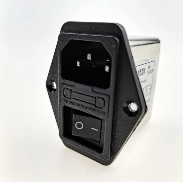 Factory supply, RFI filter DBI6-6A, 1A, 3A with safety switch 3 in 1 socket filter