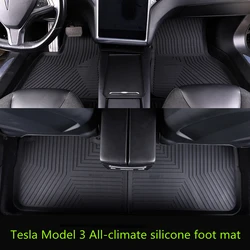 Automobile Rubber Foot Mats Front And Rear Trunk Protection Carmats Silicone Car Mat For Tesla Model3 Models