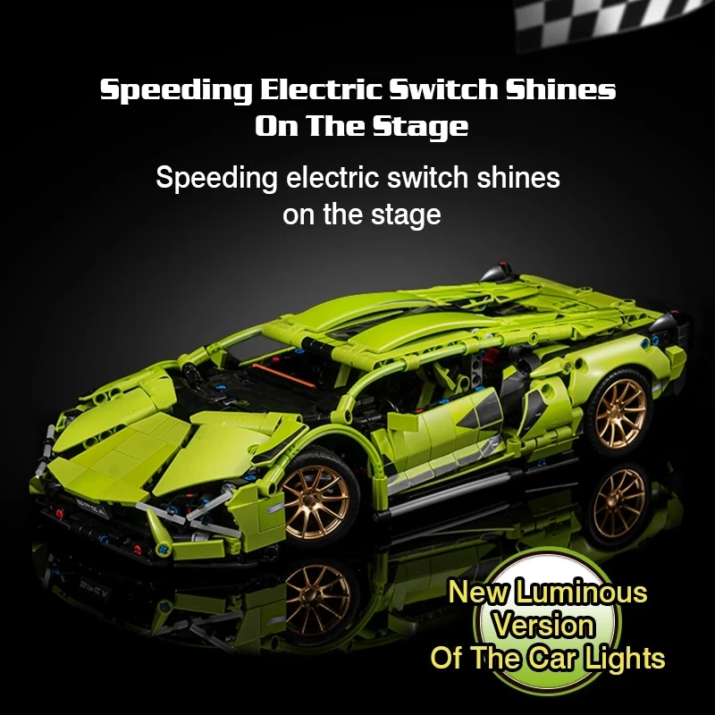 Technical Famous Car Series Model Remote Control Electric Version Competitive Racing Building Blocks Boys Favorite Assembly Toys