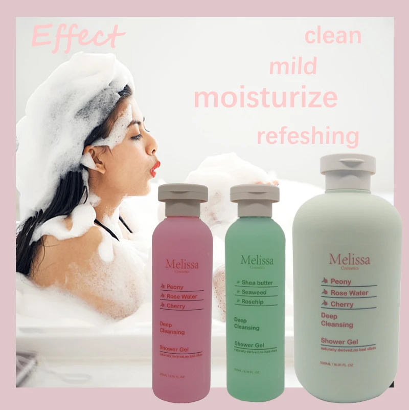 Cheaper  body wash Custom  500  ml  Flavor have  aloe  &strawberry & coconut