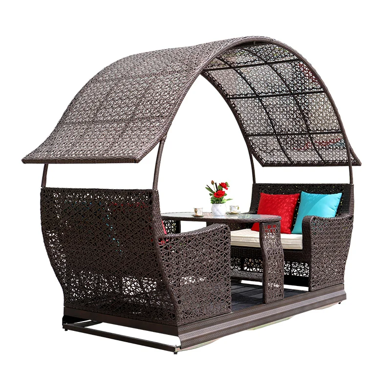 
China Wholesale Factory Price Outdoor Soft Waterproof Cushion Rattan Swing Hanging Chair 