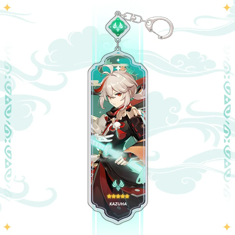 Genshin Impact Xiao Zhong Li Klee Game Character Acrylic Anime Keychain Pendant 6CM