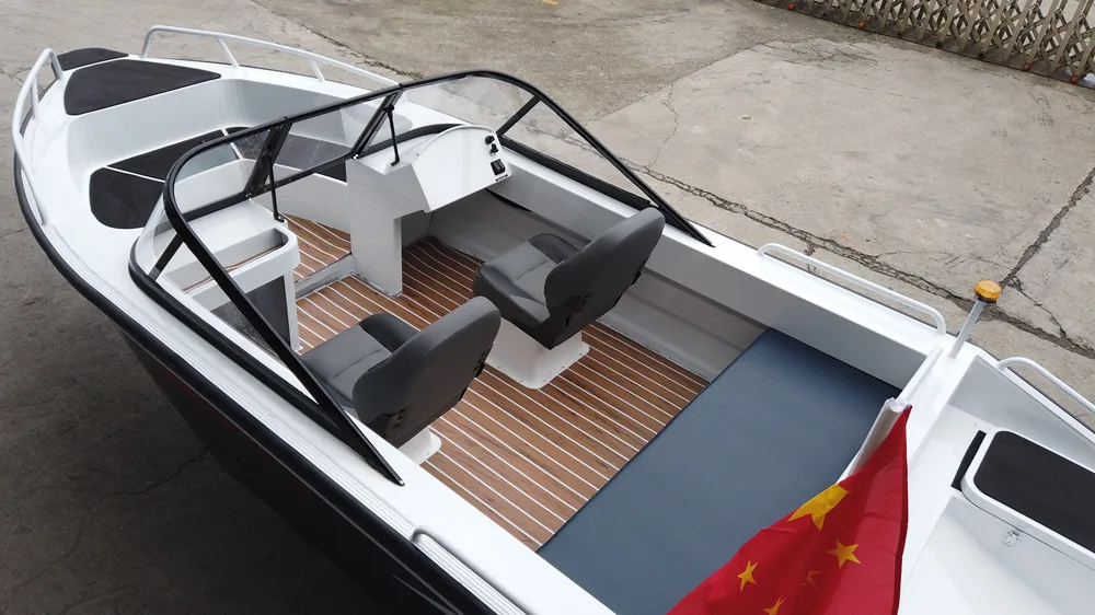 China hot sale 480 5-person fishing boat 4.8m customized aluminium fishing boats welded aluminium pontoon boat for sale