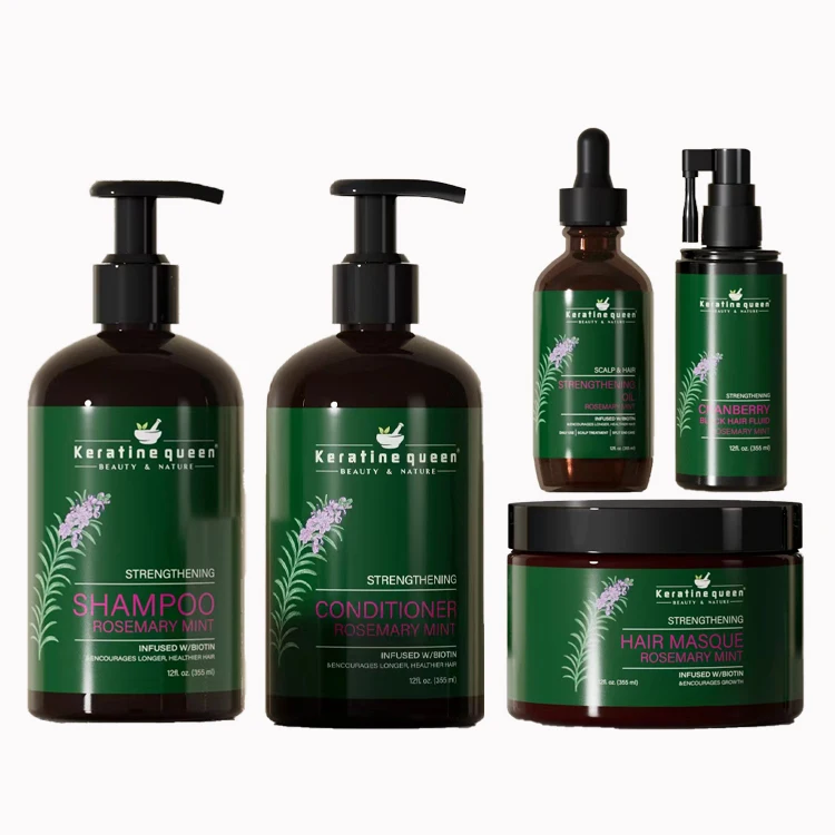 New Design Biotin Rosemary Shampoo Conditioner Nourishing Hair Mask Hair Oil for Regrowth Hair