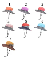 Amazon Summer Cotton Folding Sunscreen Sun Kids Bucket Hats with Ponytail Hole In Bulk