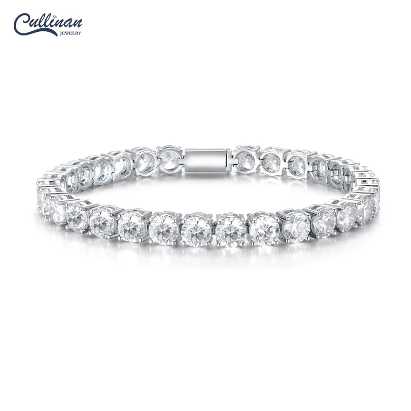 Cullinan Custom Bracelets Moissanite Jewelry Girls Wholesale Platinum Plated 5mm Cubic Zirconia Tennis Bracelet For Women