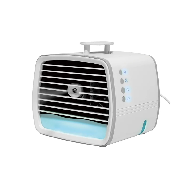 Chidoller Portable Personal Mini Open Air Cooler Humidifier RGB USB Fan 480ml Water Tank For Car Bus Truck