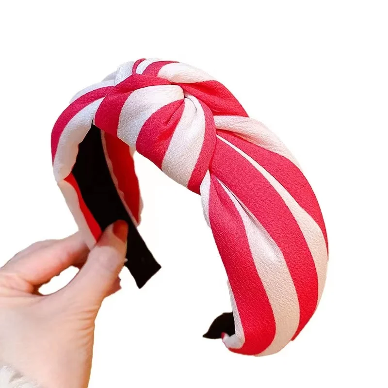 Europe and the United States striped hair band simple braid face hair band