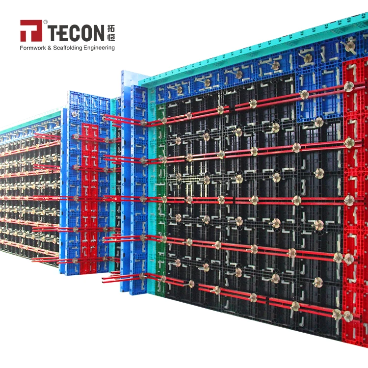 Легкая и многоразовая Высокоэффективная пластиковая опалубка TECON TP60 для столбчатого настенного