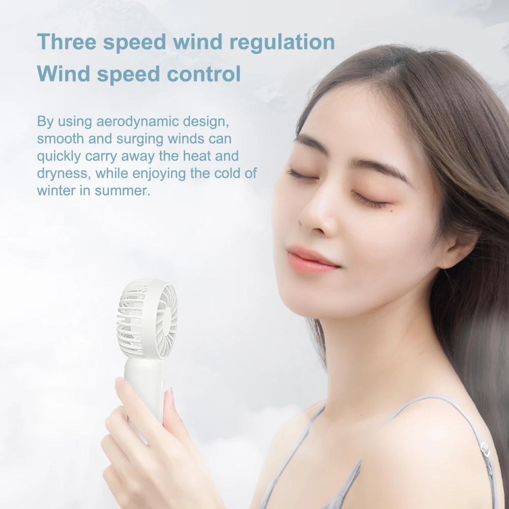 New Arrival Super Mini Air Cooling USB Fan with Sling 1200mah KC battery full capacity Strong Wind Portable easy to carry