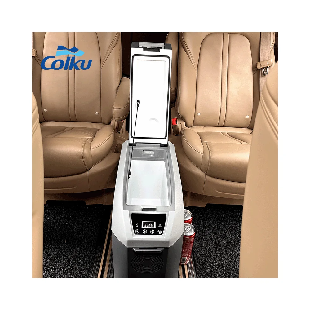 Wholesale Portable Freezer Cooler Car Armrest Fridge 10L Mini Refrigerator with Dual Cup Holder