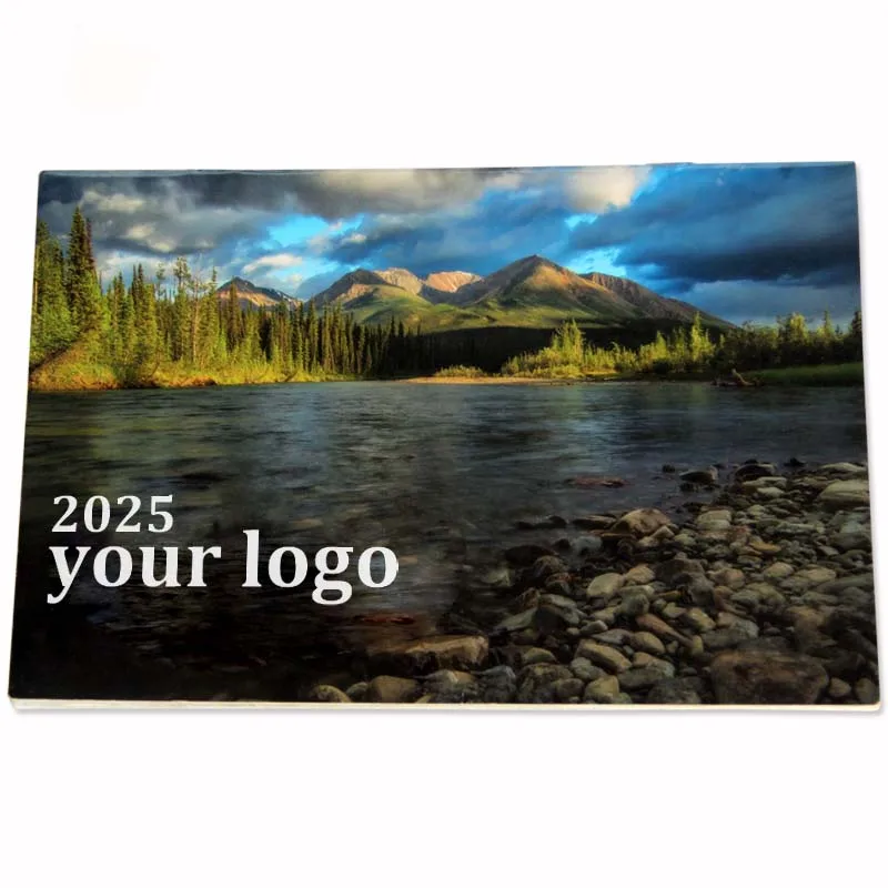 Top Fashion 2025 Customized office calendar Wall Calendar with 12 months Beautiful Flip